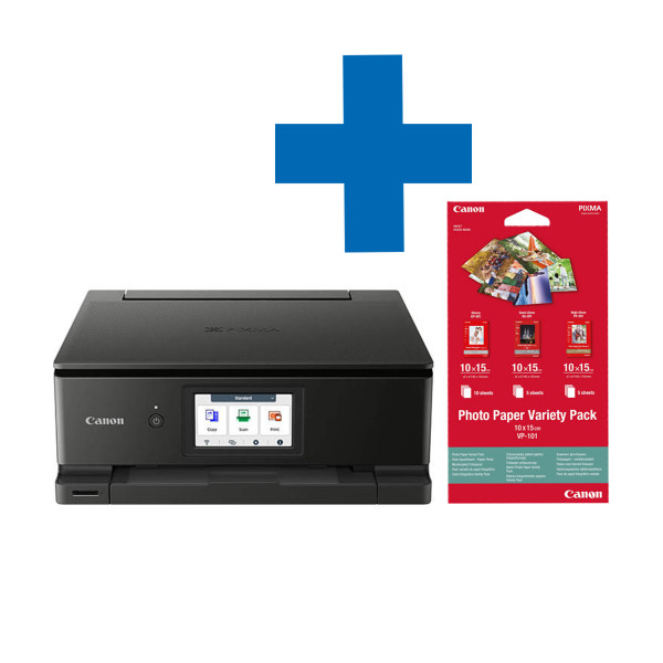 Canon PIXMA TS8750 A4 inkjetprinter + Canon VP-101 photo paper variety pack  819372 - 1